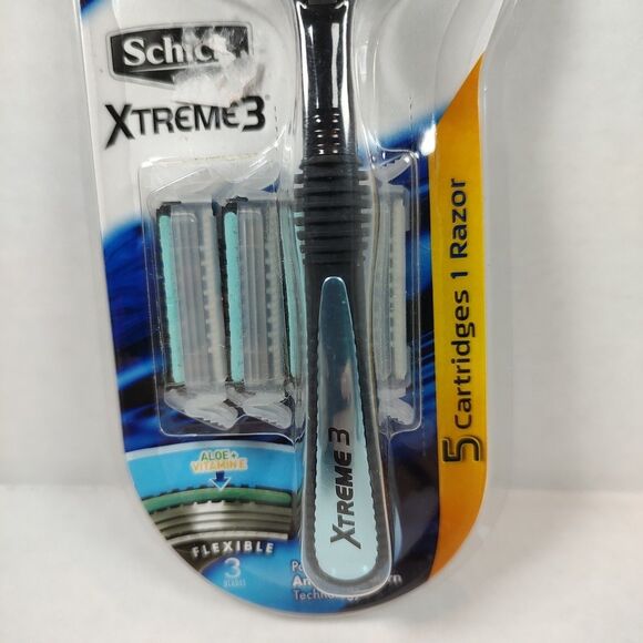 Schick Xtreme3 5 in 1 Value Pack 5 Cartridges One Razor 3 Flexible Blades Aloe + - Picture 4 of 12